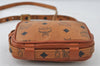 Authentic MCM Visetos Leather Vintage Shoulder Cross Body Bag Purse Brown 8022I