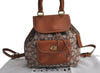 Authentic COACH Vintage Signature Backpack Canvas Leather CH591 Brown 8022J