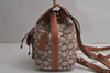 Authentic COACH Vintage Signature Backpack Canvas Leather CH591 Brown 8022J