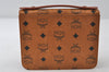 Authentic MCM Visetos Leather Chain 2Way Shoulder Cross Hand Bag Brown 8023I