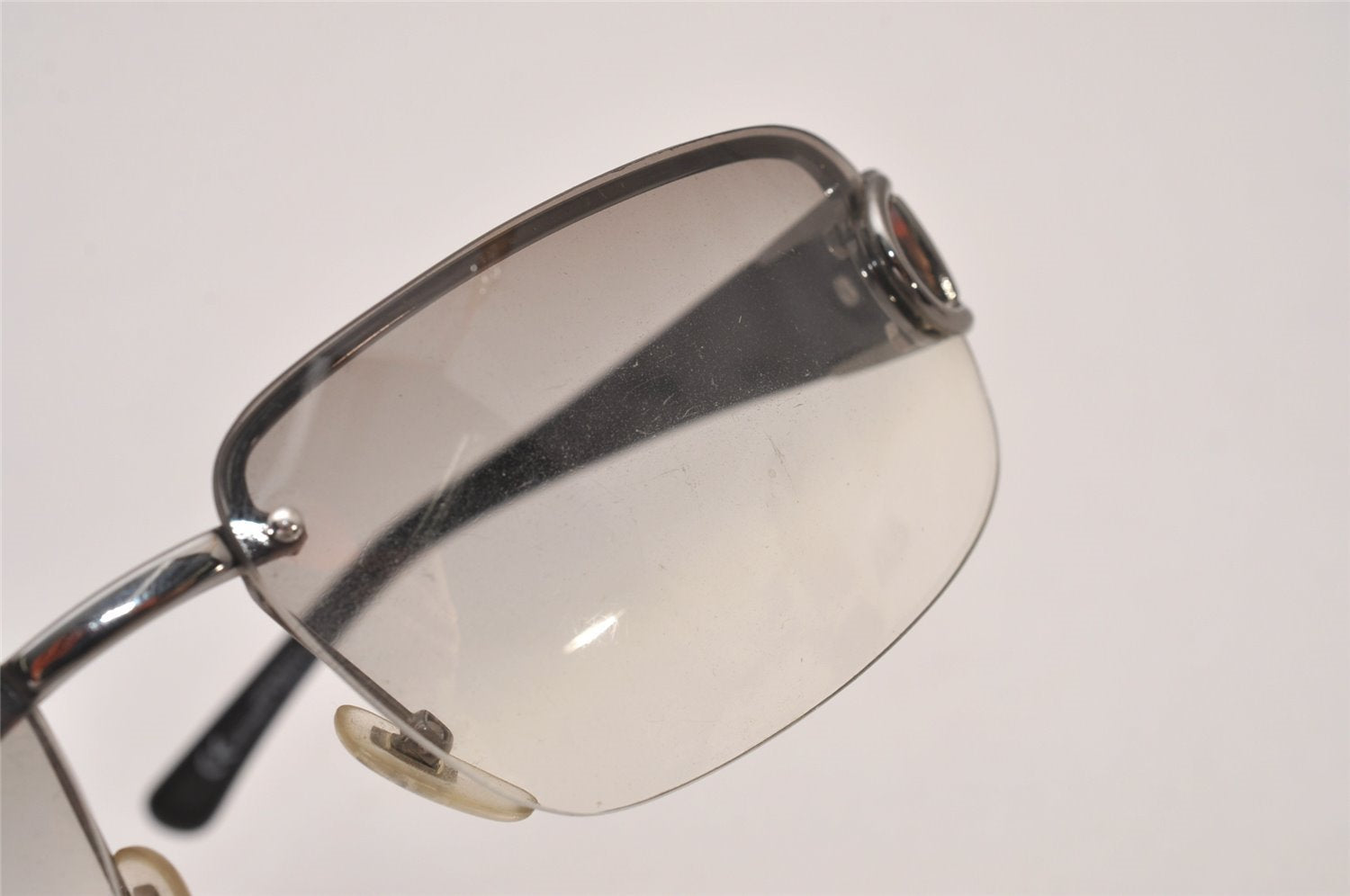 Authentic GUCCI Horsebit Sunglasses Vintage GG 2766/F/S Plastic Silver 8024I