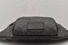 Authentic COACH Signature Waist Body Bag Purse PVC Leather C3765 Black 8026J