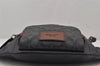 Authentic COACH Signature Waist Body Bag Purse PVC Leather C4140 Black 8028J