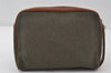 Authentic YVES SAINT LAURENT Clutch Hand Bag Purse PVC Leather Khaki 8030I