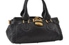 Authentic Chloe Vintage Paddington Leather Shoulder Hand Bag Purse Black 8031I