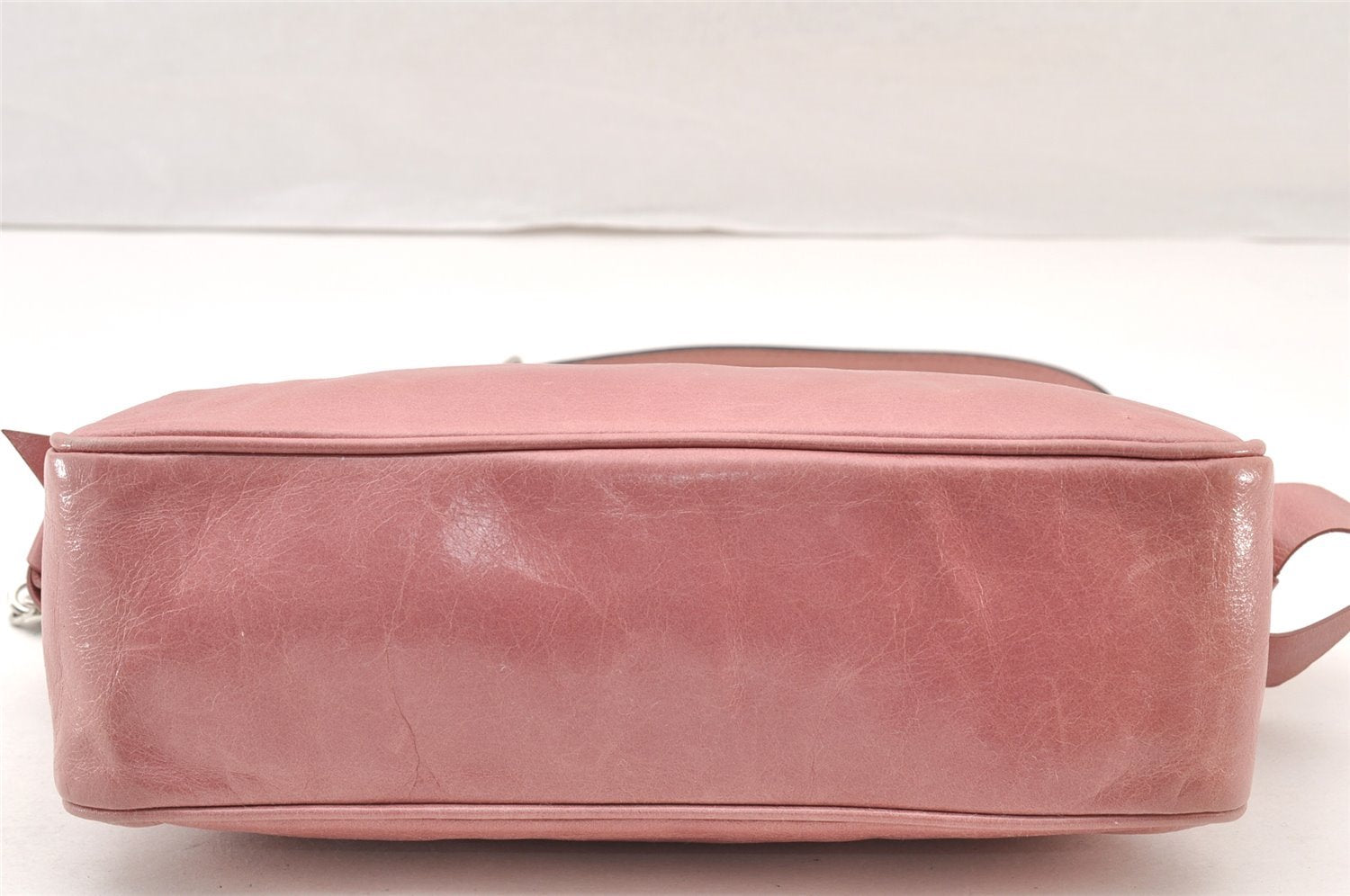 Authentic MIU MIU Vitello Lux Leather Shoulder Cross Body Bag RR1892 Pink 8034I