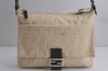 Authentic FENDI Zucca Vintage Shoulder Hand Bag Canvas Leather Beige 8034J