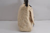 Authentic FENDI Zucca Vintage Shoulder Hand Bag Canvas Leather Beige 8034J