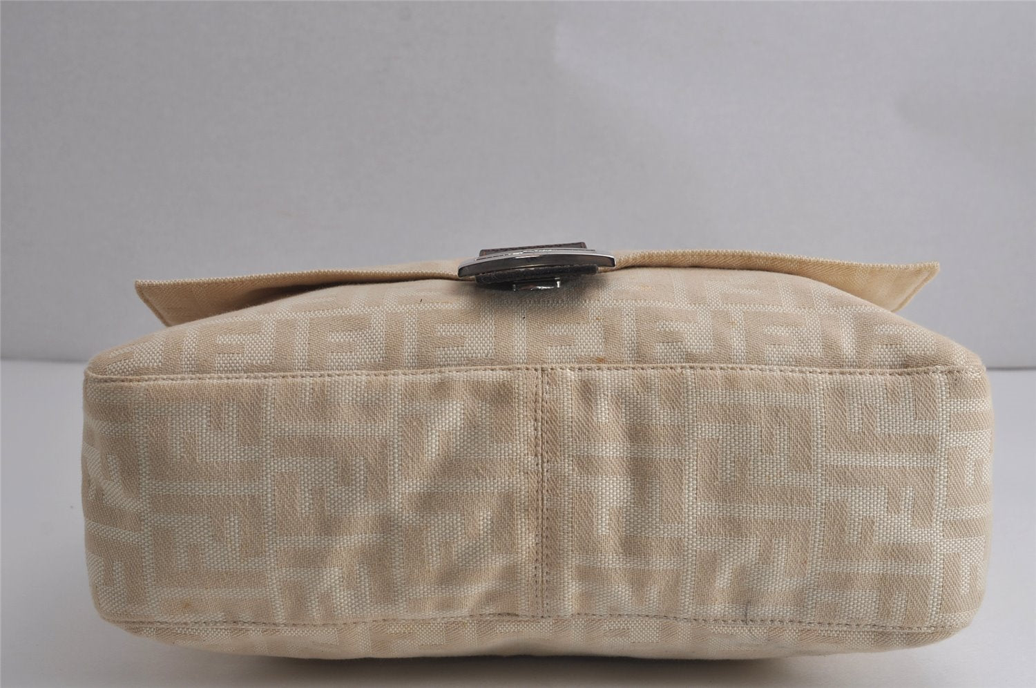 Authentic FENDI Zucca Vintage Shoulder Hand Bag Canvas Leather Beige 8034J