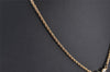 Authentic Christian Dior Gold Tone Rhinestone Chain Pendant Necklace CD 8035I