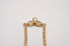 Authentic Christian Dior Gold Tone Rhinestone Chain Pendant Necklace CD 8035I