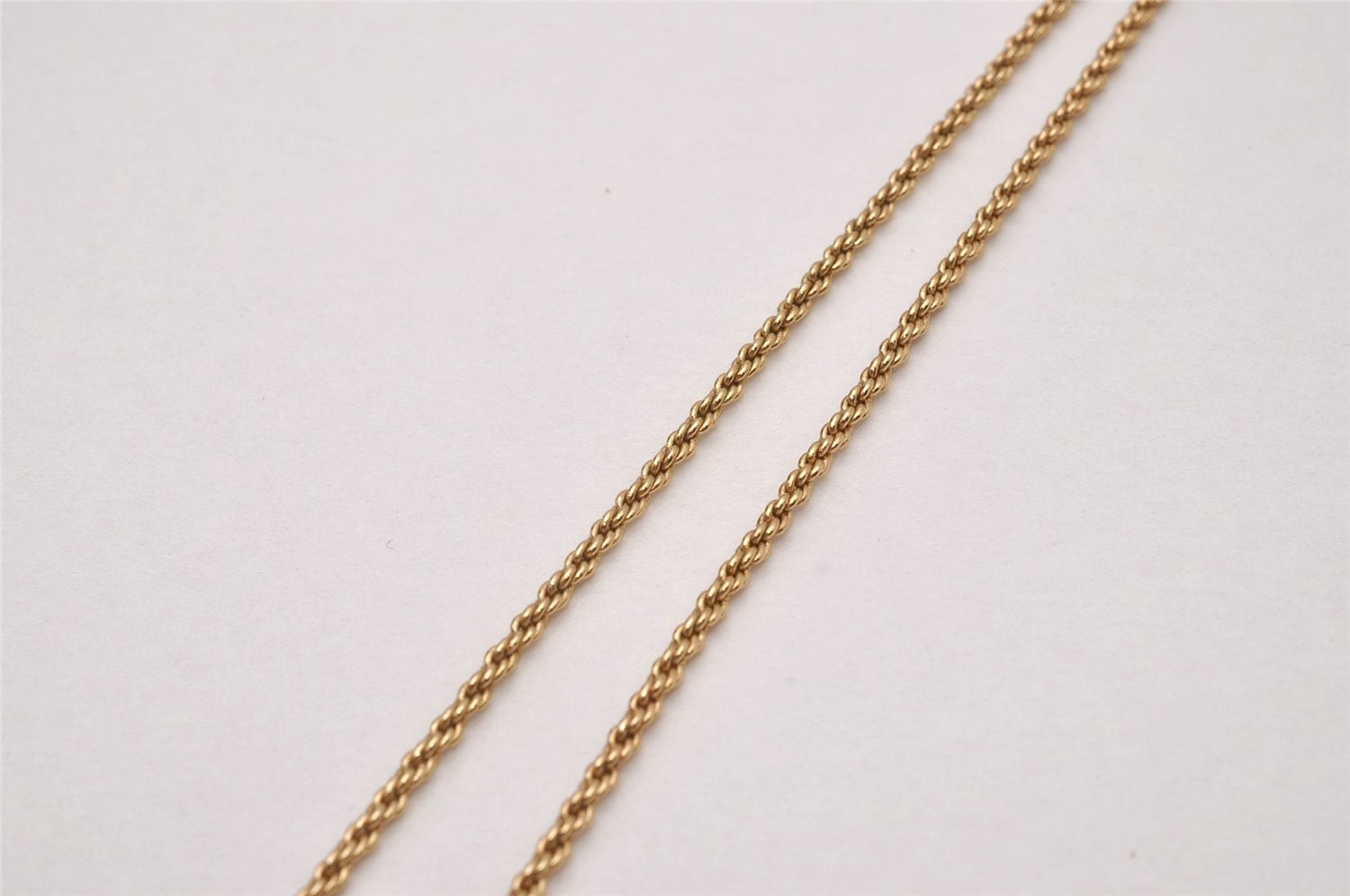 Authentic Christian Dior Gold Tone Rhinestone Chain Pendant Necklace CD 8035I