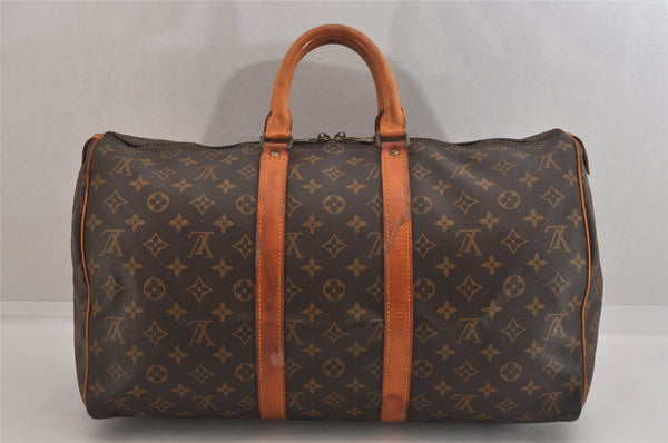Authentic Louis Vuitton Monogram Keepall 45 Travel Boston Bag M41428 LV 8037M