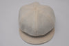 Authentic CHANEL Vintage Beret Hat Wool Size L 20.9" White CC Logo 8038I