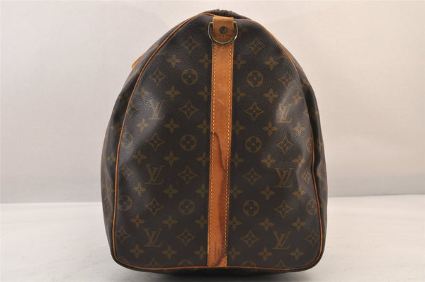 Authentic Louis Vuitton Monogram Keepall Bandouliere 60 M41412 Boston Bag 8038M