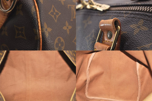 Authentic Louis Vuitton Monogram Keepall Bandouliere 60 M41412 Boston Bag 8038M