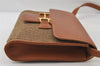 Authentic GUCCI Horsebit 2Way Clutch Shoulder Bag Canvas Leather Beige 8040I
