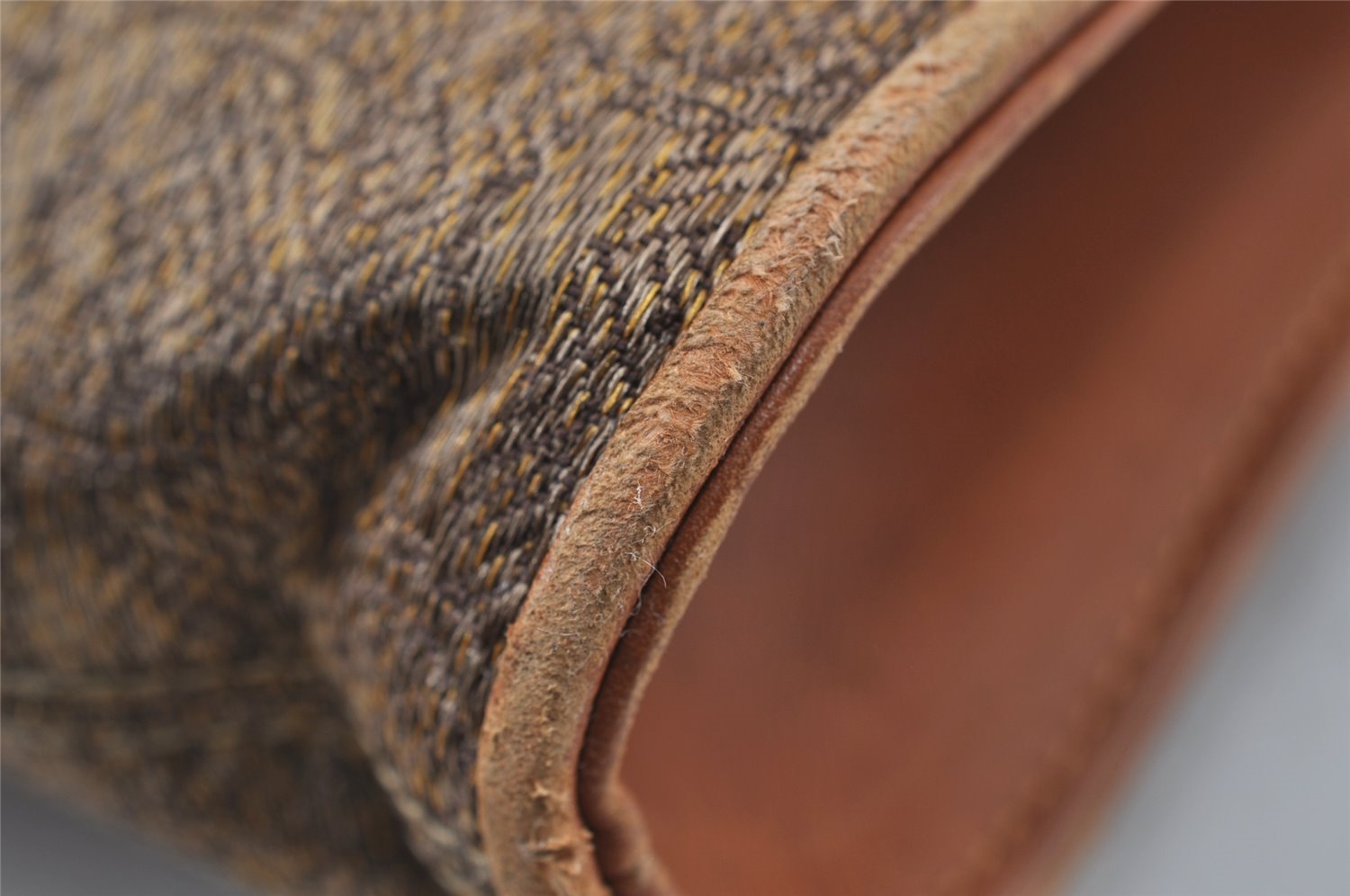 Authentic GUCCI Horsebit 2Way Clutch Shoulder Bag Canvas Leather Beige 8040I