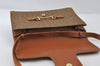 Authentic GUCCI Horsebit 2Way Clutch Shoulder Bag Canvas Leather Beige 8040I