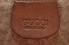 Authentic GUCCI Horsebit 2Way Clutch Shoulder Bag Canvas Leather Beige 8040I