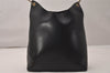 Authentic GUCCI Vintage Bamboo Shoulder Hand Bag Purse Leather Black 8040J