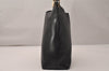 Authentic GUCCI Vintage Bamboo Shoulder Hand Bag Purse Leather Black 8040J