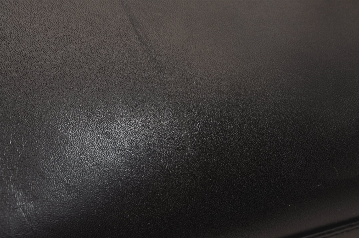 Authentic GUCCI Vintage Bamboo Shoulder Hand Bag Purse Leather Black 8040J