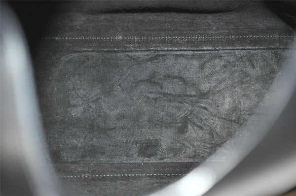 Authentic GUCCI Vintage Bamboo Shoulder Hand Bag Purse Leather Black 8040J