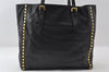 Authentic MIU MIU Vintage Leather 2Way Shoulder Tote Bag Black 8041I