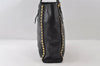 Authentic MIU MIU Vintage Leather 2Way Shoulder Tote Bag Black 8041I