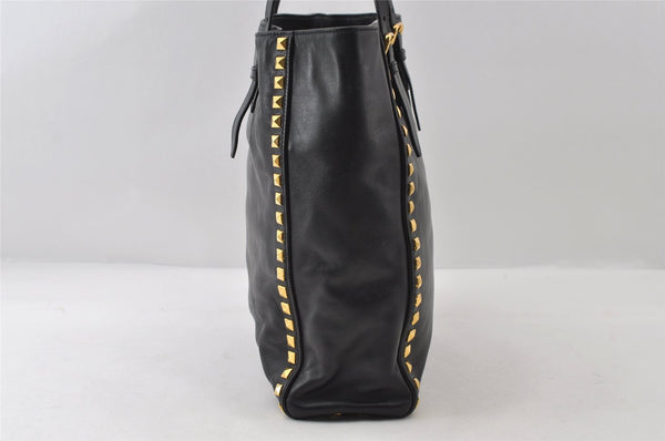 Authentic MIU MIU Vintage Leather 2Way Shoulder Tote Bag Black 8041I