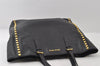 Authentic MIU MIU Vintage Leather 2Way Shoulder Tote Bag Black 8041I