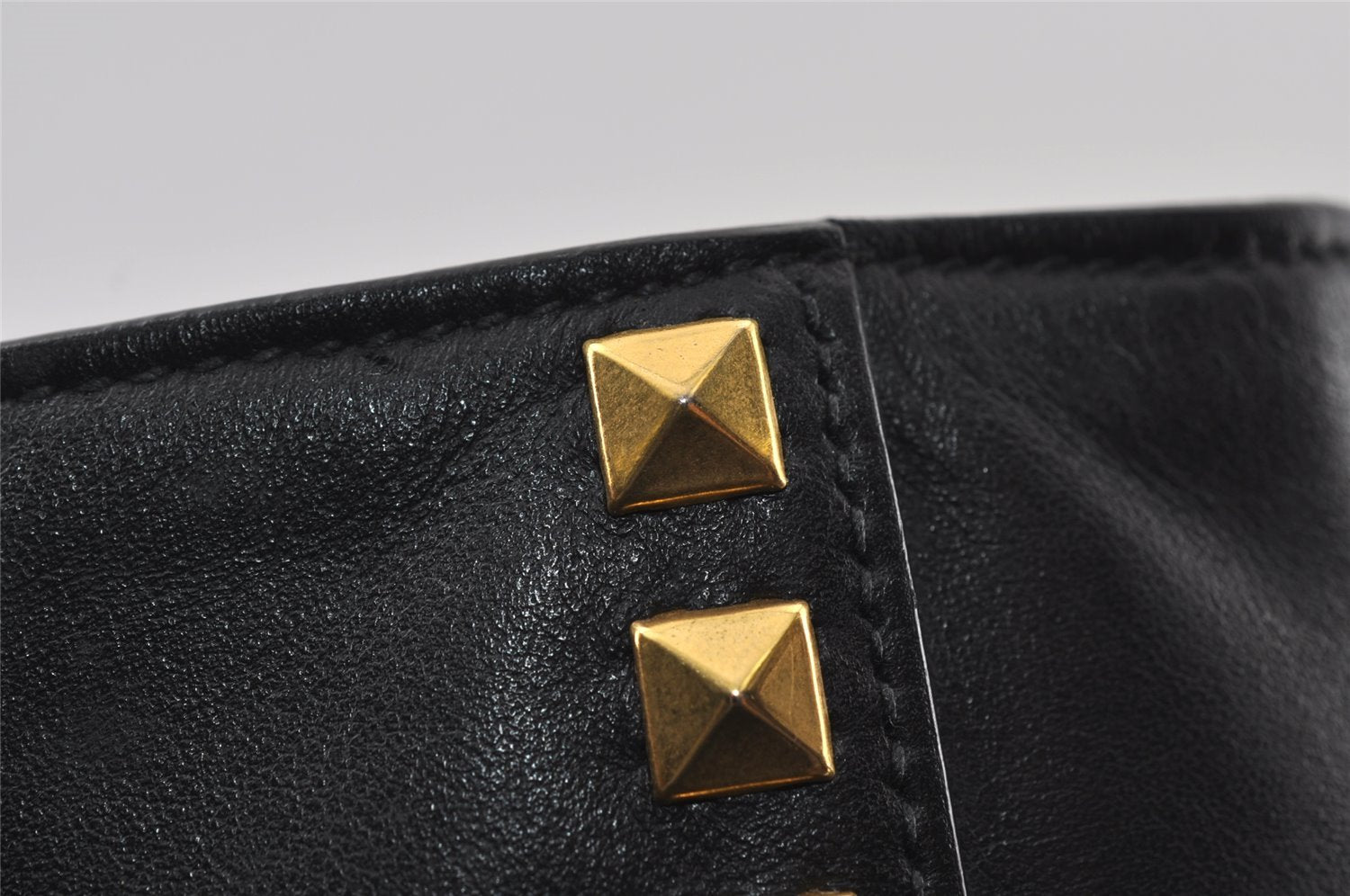 Authentic MIU MIU Vintage Leather 2Way Shoulder Tote Bag Black 8041I