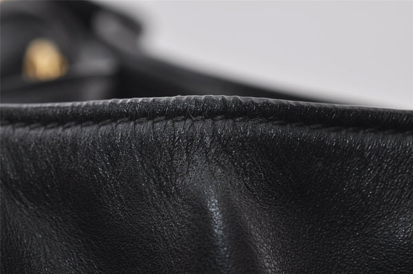 Authentic MIU MIU Vintage Leather 2Way Shoulder Tote Bag Black 8041I