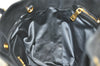 Authentic MIU MIU Vintage Leather 2Way Shoulder Tote Bag Black 8041I