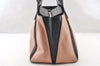 Authentic Chloe Alison Vintage Hand Tote Bag Leather Pink Black 8042I