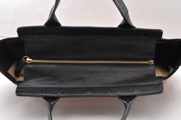 Authentic Chloe Alison Vintage Hand Tote Bag Leather Pink Black 8042I