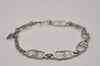 Authentic Christian Dior Vintage Chain Bracelet Silver Tone CD 8044I