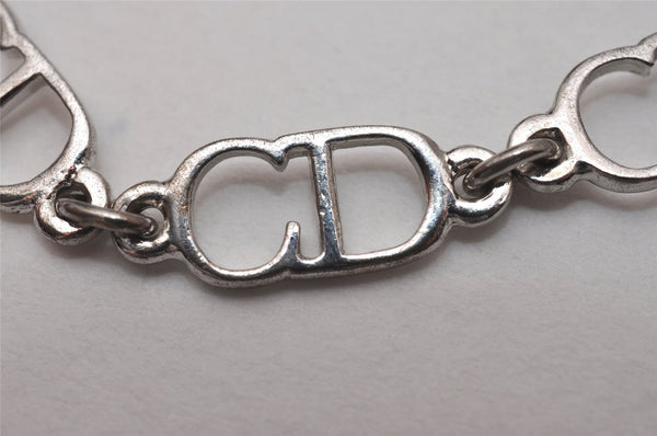 Authentic Christian Dior Vintage Chain Bracelet Silver Tone CD 8044I