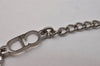 Authentic Christian Dior Vintage Chain Bracelet Silver Tone CD 8044I