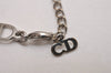 Authentic Christian Dior Vintage Chain Bracelet Silver Tone CD 8044I