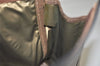 Authentic GUCCI Sherry Line Clutch Hand Bag Purse GG PVC Leather Brown 8044J