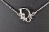 Authentic Christian Dior Vintage Silver Tone Chain Necklace CD 8045I