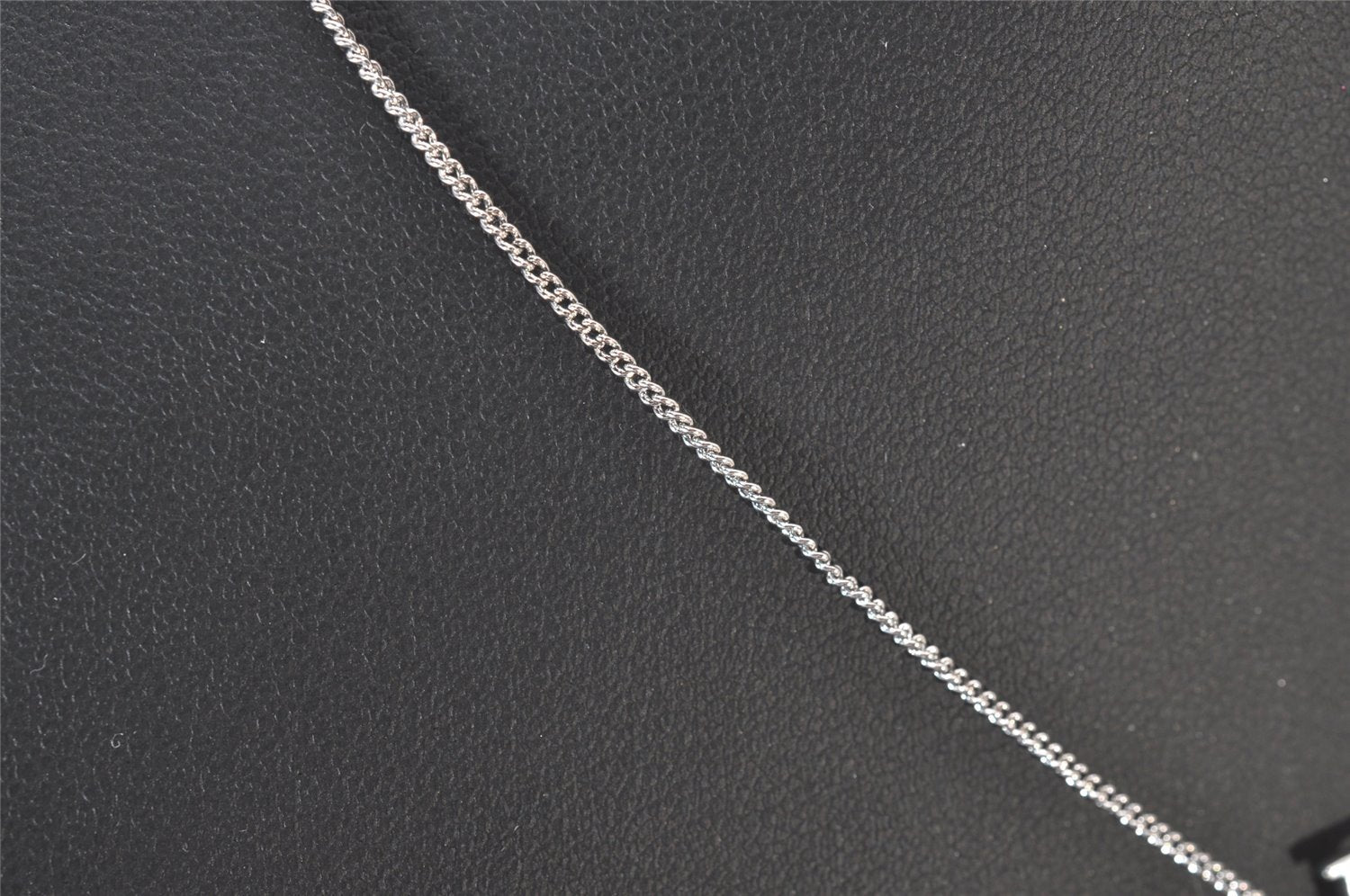 Authentic Christian Dior Vintage Silver Tone Chain Necklace CD 8045I