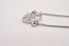 Authentic Christian Dior Vintage Silver Tone Chain Necklace CD 8045I