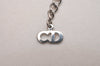 Authentic Christian Dior Vintage Silver Tone Chain Necklace CD 8045I