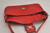 Authentic FENDI Selleria Mamma Baguette Shoulder Hand Bag Leather Red 8046J