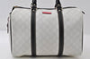 Authentic GUCCI Vintage Hand Boston Bag GG PVC Leather 193603 White 8048I