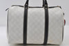 Authentic GUCCI Vintage Hand Boston Bag GG PVC Leather 193603 White 8048I