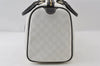 Authentic GUCCI Vintage Hand Boston Bag GG PVC Leather 193603 White 8048I